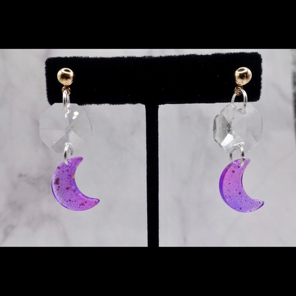 Crystal Moon Magic Earrings - Picture 3 of 3